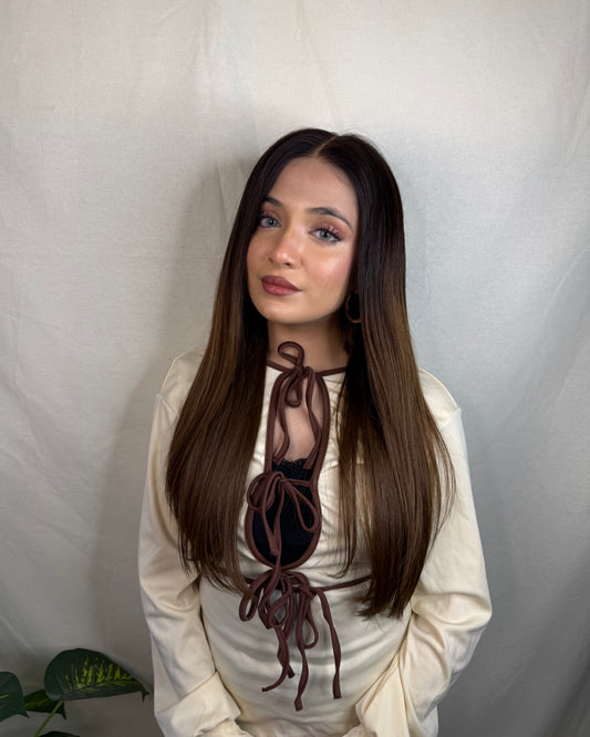 Hazel Wig – Chocolate Brown Ombré Elegance