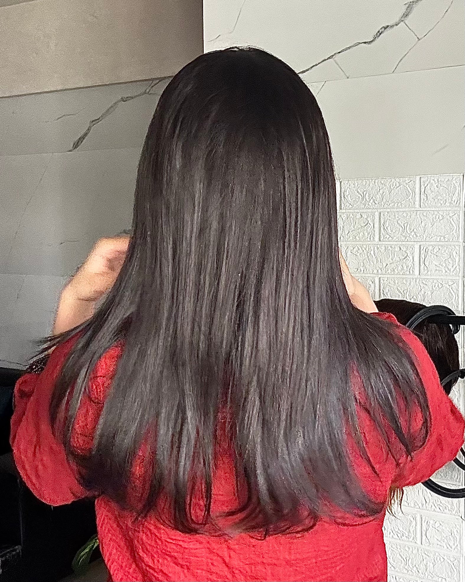 Natural looking straight HD lace wig